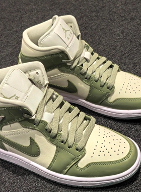 耐克/Nike Air Jordan 1 Mid AJ1女款绿色复古篮球鞋HF4079-003