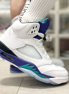Air Jordan 5 OG 耐克AJ5 白紫 高帮复古篮球鞋 HQ7978-100