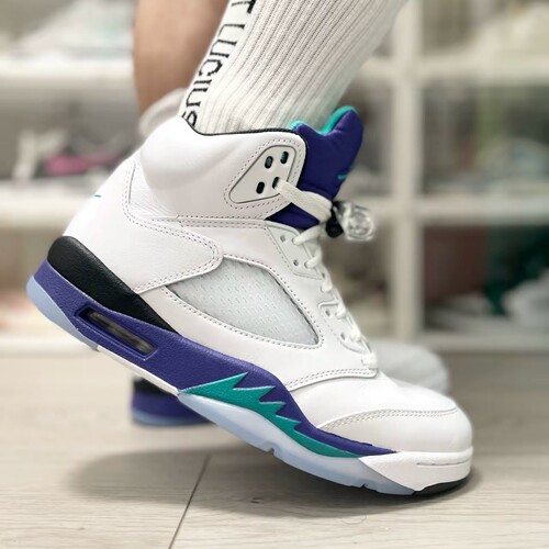 Air Jordan 5 OG 耐克AJ5 白紫 高帮复古篮球鞋 HQ7978-100