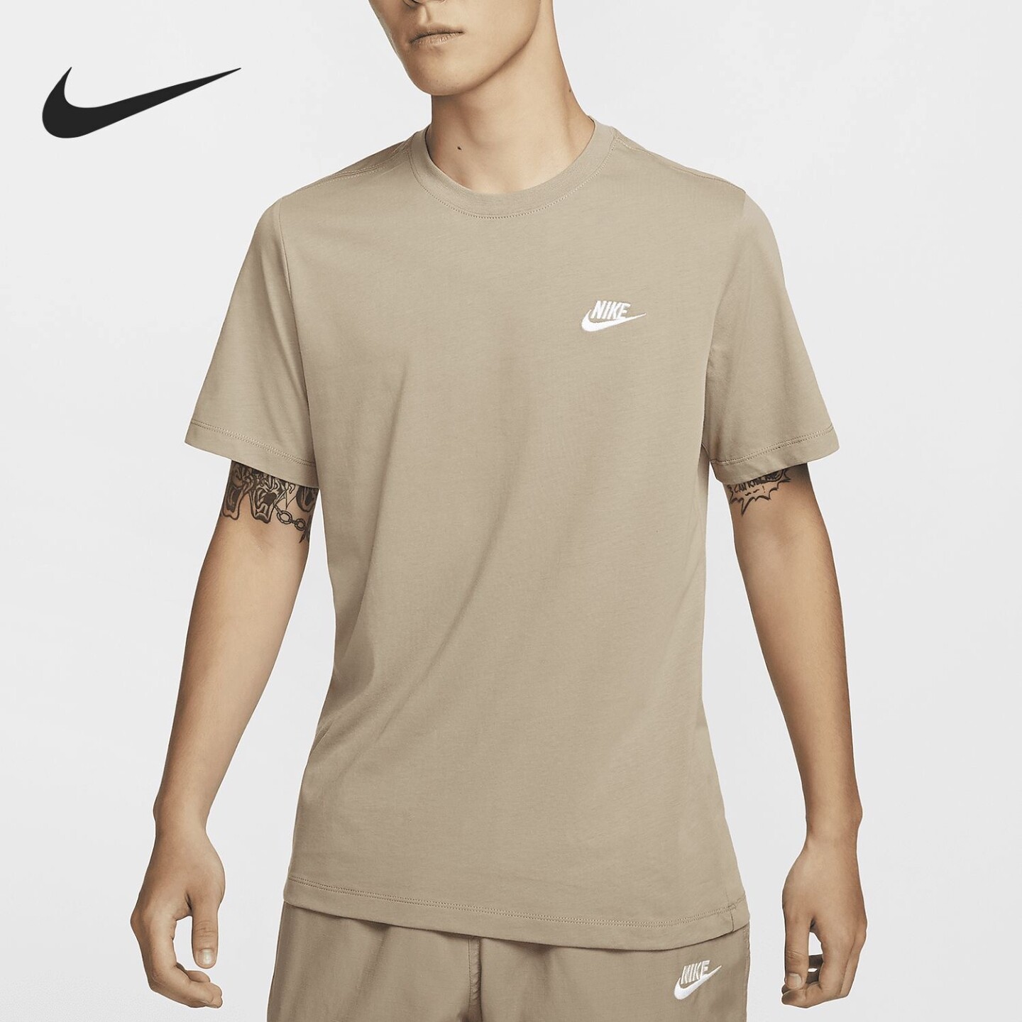 Nike耐克纯棉透气刺绣短袖T恤