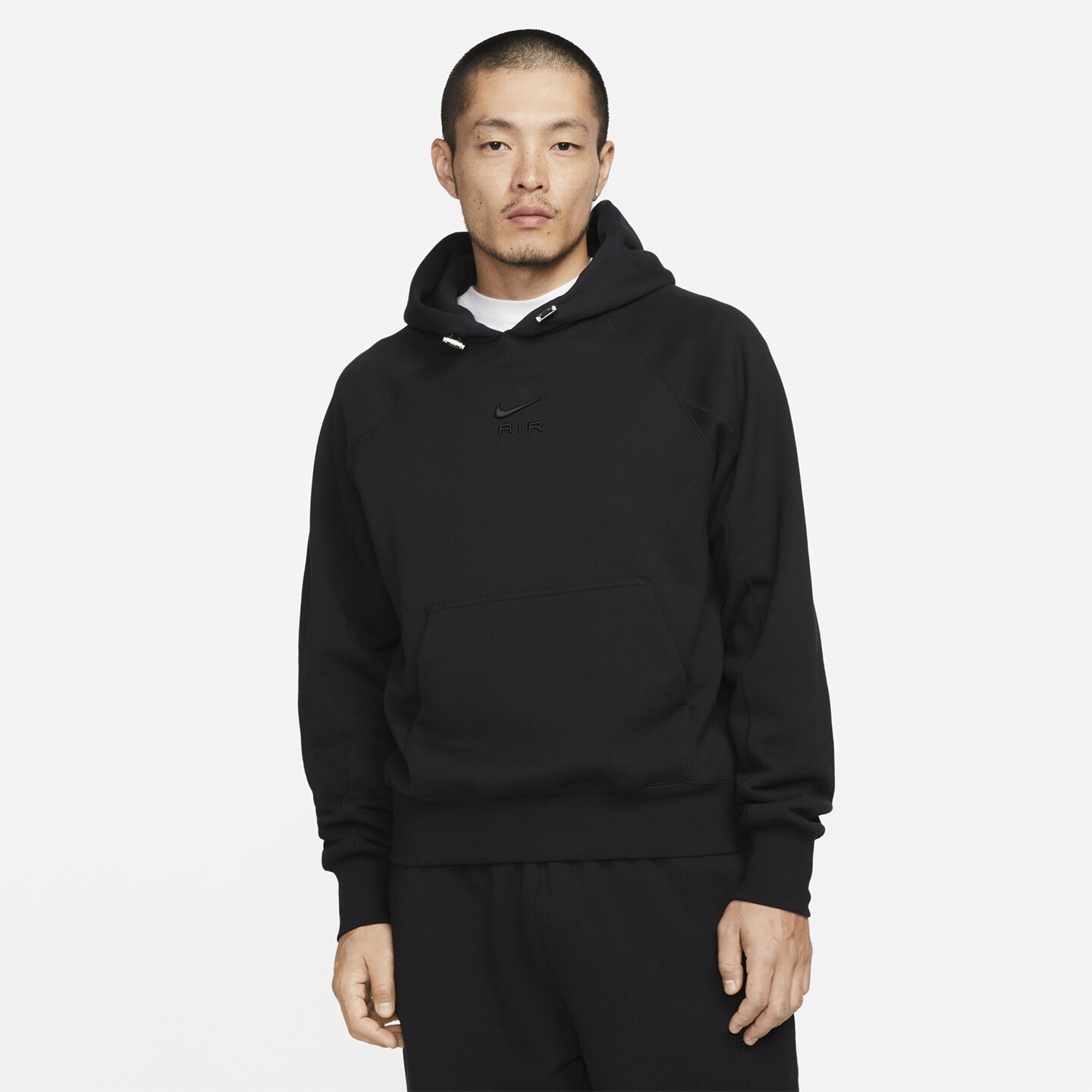 Nike连帽卫衣男 耐克黑色运动休闲舒适宽松纯棉帽衫 DV9778-010