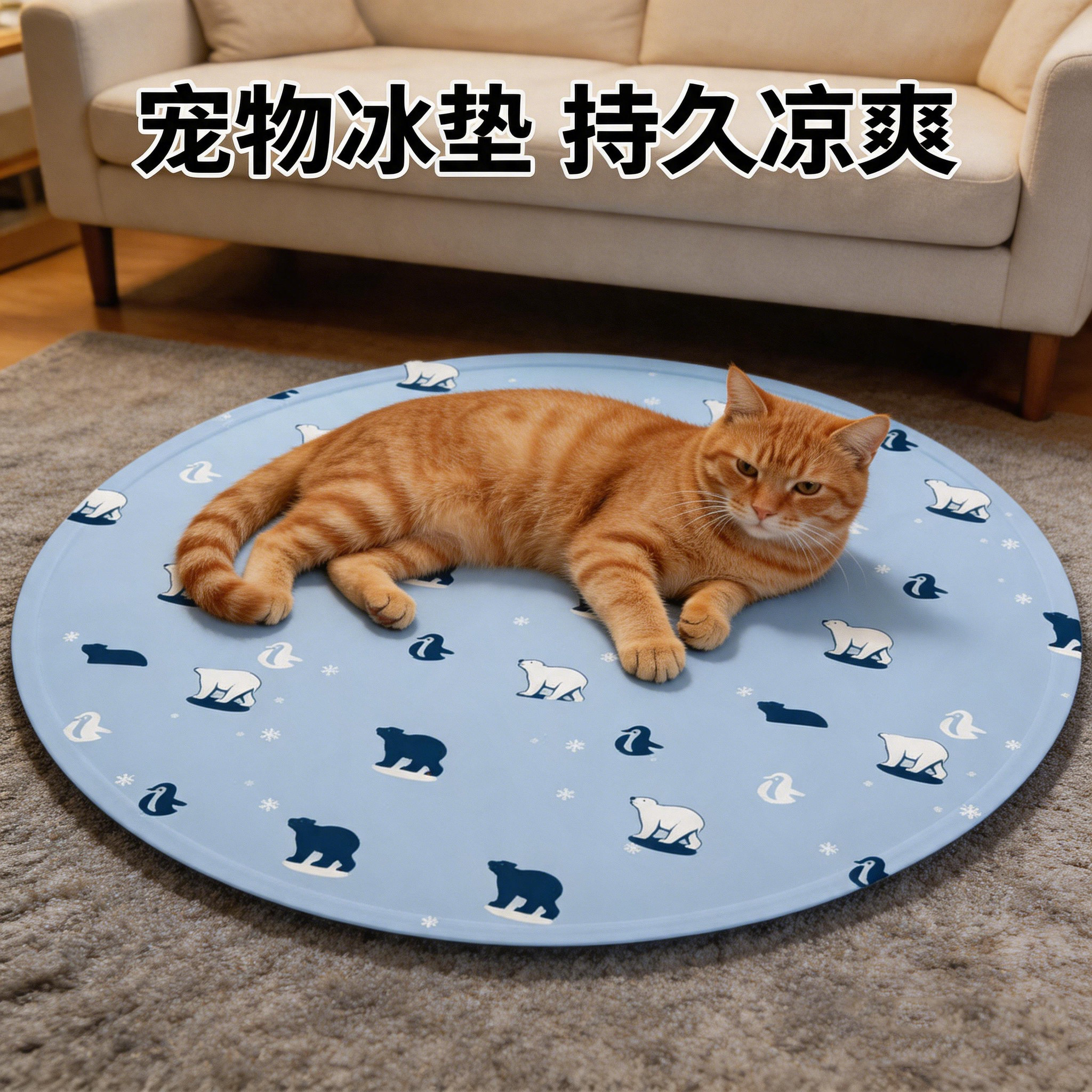 猫咪冰垫夏季降温凉席垫子小猫狗
