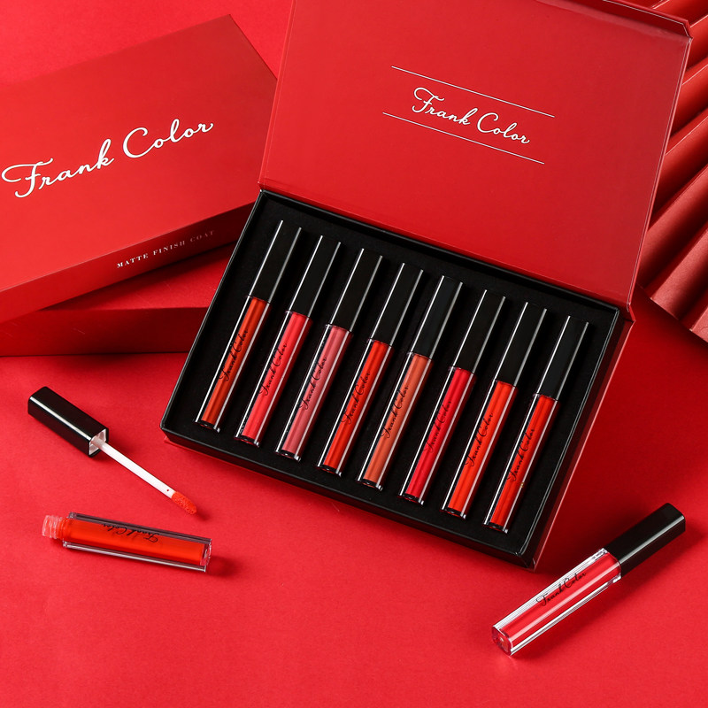 【网红定制款】八只唇釉套装口红持久保湿不易沾杯掉色防水学生款