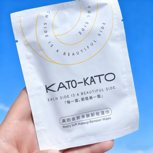 10片~KATO卸妆湿巾湿纸巾一次性便携式眼唇卸妆巾 单片独立包装