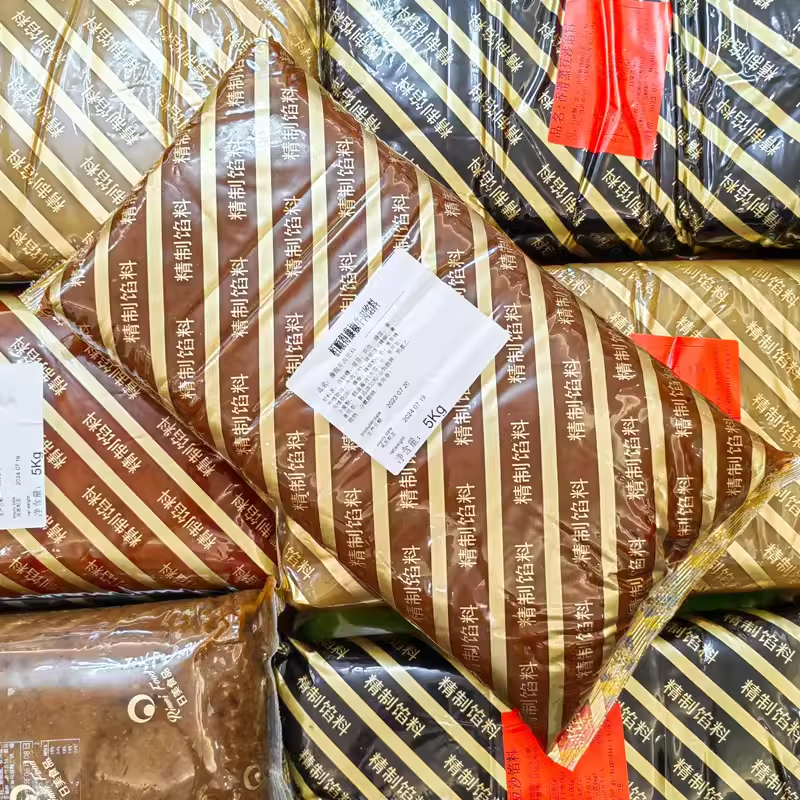 栢顺中秋月饼馅料5kg藤椒牛肉馅香辣牛肉馅香滑黑豆沙纯正白莲蓉