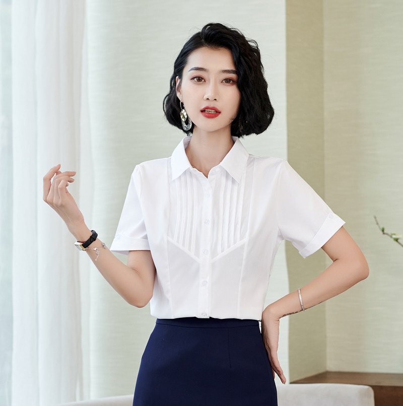 职业装修身工作服大码短袖衬衫
