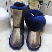 羊皮毛一体冬季 雪地靴 防滑经典 新款 靴子女中筒靴平底真皮保暖棉鞋