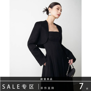 披肩外套 chris小倩100%绵羊毛短款 设计感气质坎肩女 7折专区