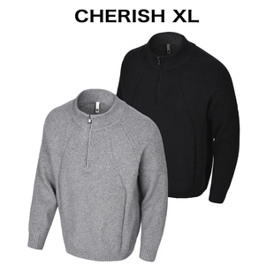 重磅800G 男款 四级抗起球 解构半拉链保暖毛衣针织衫 短款 CRXL