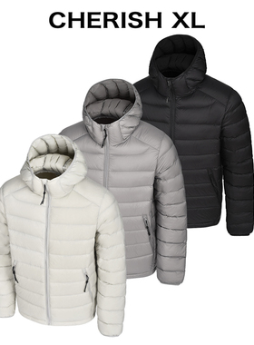 CRXL「高充绒轻量化」连帽排骨羽绒服外套男款/90白鸭绒/长期主义