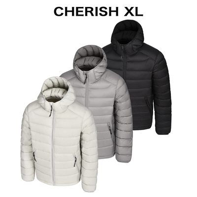 CRXL「高充绒轻量化」连帽排骨羽绒服外套男款/90白鸭绒/长期主义