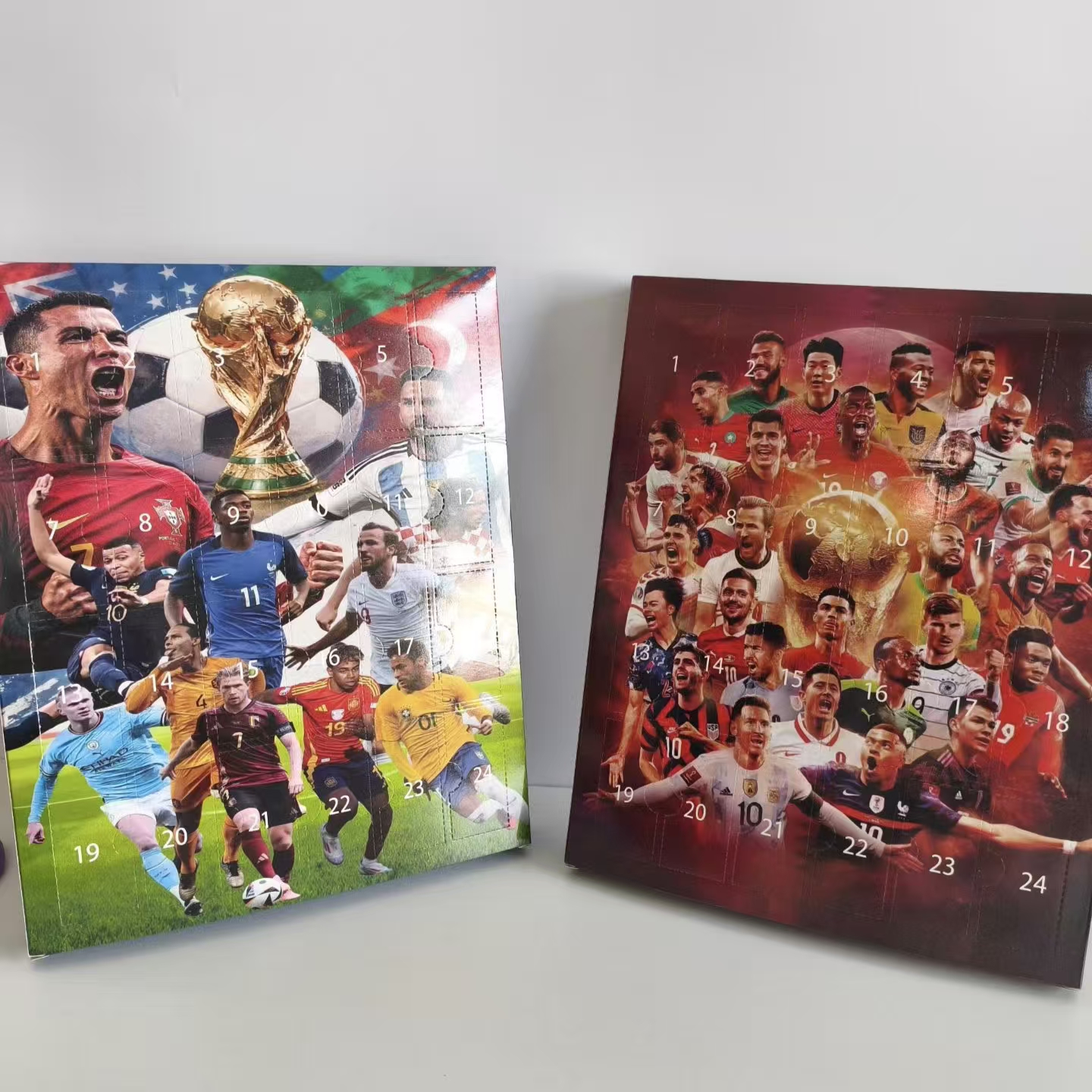 跨境足球盲盒世界杯pvc球星摆件足球球星盲盒降临足球世界手办