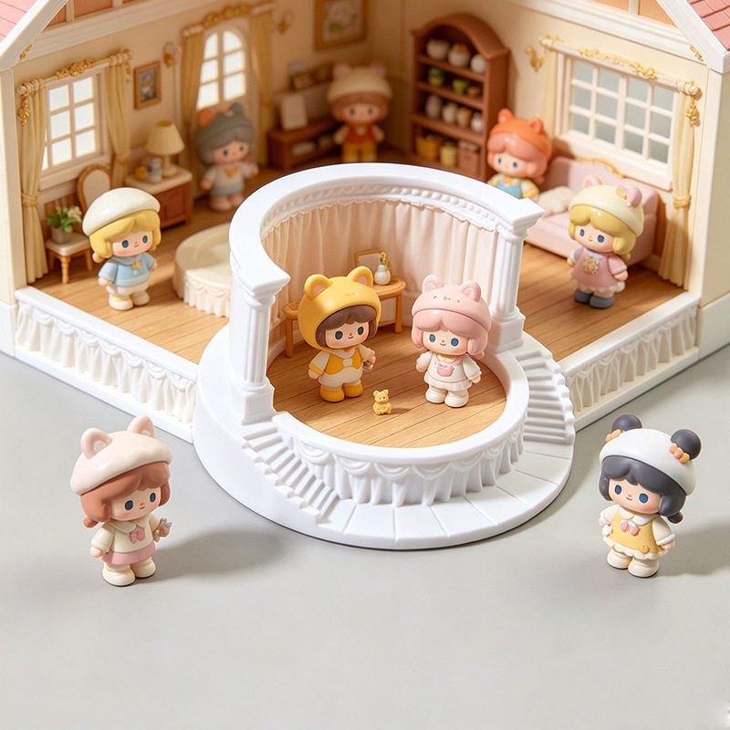 迷你微缩舞台摆件 Dollhouse 娃娃屋手办底座 人偶创意陈列展示架