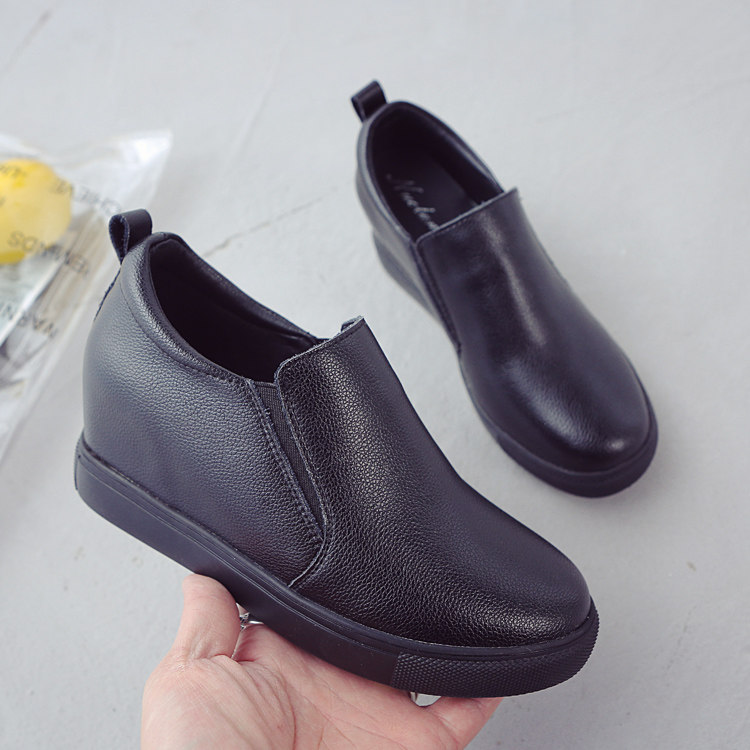 樂福鞋女厚底內增高坡跟白搭休閑單鞋真皮壹腳蹬31小碼32小黑鞋33在類目 女鞋, 低幫鞋中 - 來自Buy2taobao.com提供專業的淘寶代購服務