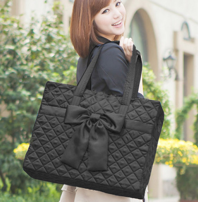 现货泰国曼谷包正品naraya娜莱雅大号方包蝴蝶结妈咪包女包大包