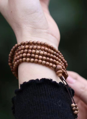 元艺阁正宗印度迈索尔老山檀香木0.4x216颗手串手链毛衣女款情侣