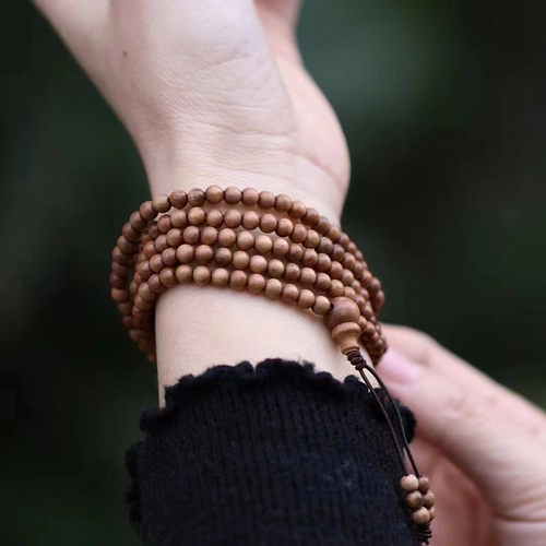 印度迈索尔老山檀香216情侣手串