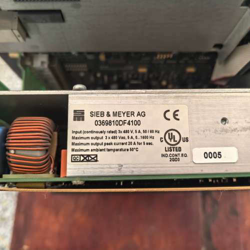 0369810DF4100德国SIEB&MEYER控制器议价也可维修