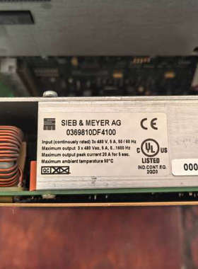 0369810DF4100德国SIEB&MEYER控制器议价也可维修