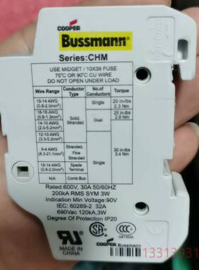 伊顿EATON Bussmann熔断器座 CHM3D议价 维修！！！