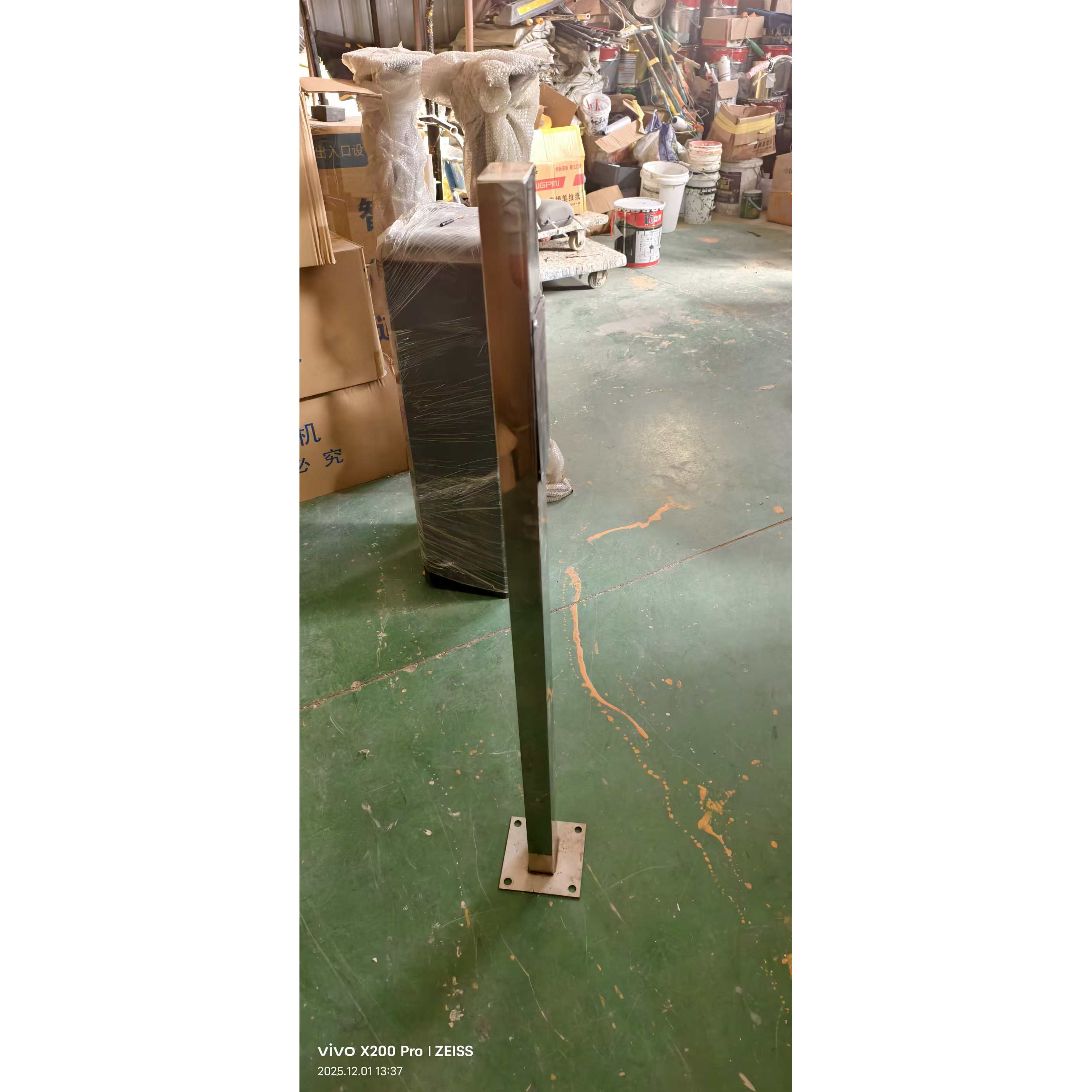 防砸雷达道闸配套不锈钢立柱1.2m