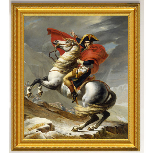 油画拿破仑骑马画世界名画复制客厅画像玄关酒店办公室装饰画定制