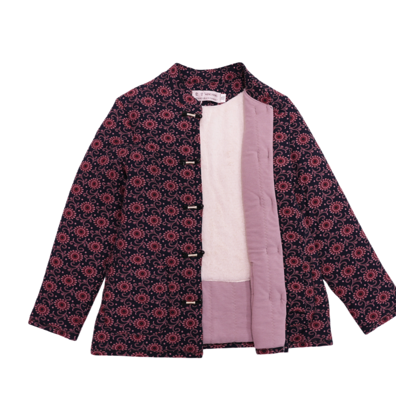 奶奶棉袄加绒加厚女中老年人冬装妈妈棉衣短款老太太棉服外套冬季