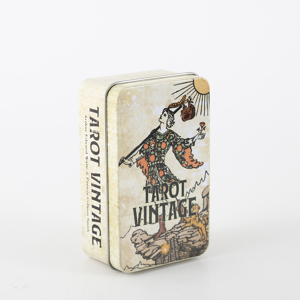 铁盒迷你复古塔罗牌带说明教程