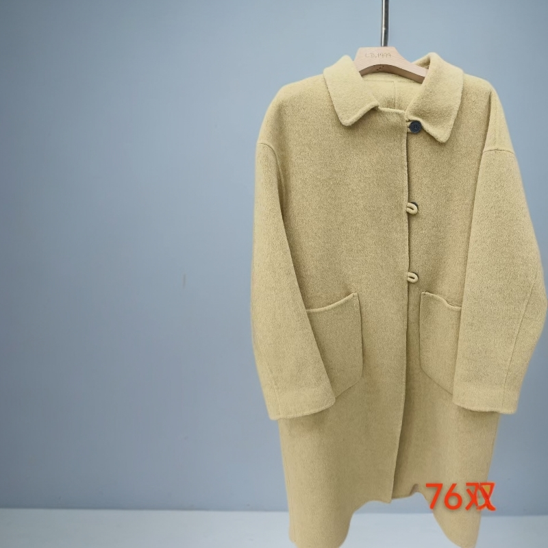 秋冬气质百搭时尚娃娃领外套短款毛呢外套毛呢长款GD676