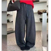 加绒休闲风显瘦冬季 8923 口袋老钱风25 长裤 休闲裤