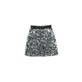 拉拉家冬季 时髦千金辣妹重工华丽珠光片高腰半身裙短裙GZJ68103