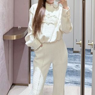 秋冬时尚女装设计师款气质运动休闲套头上衣/阔腿裤长裤GZJ68116