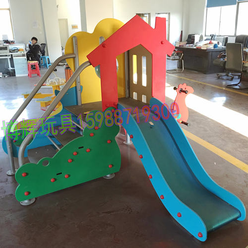 进口幼儿园卡通玩具组合秋千滑梯