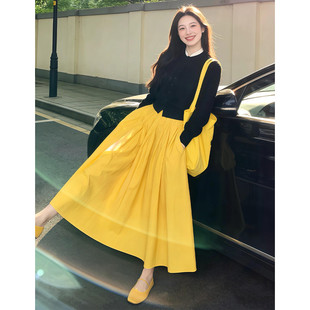 2026新款 小个子香风针织连衣裙子女早春气质一整套长裙穿搭 早春季