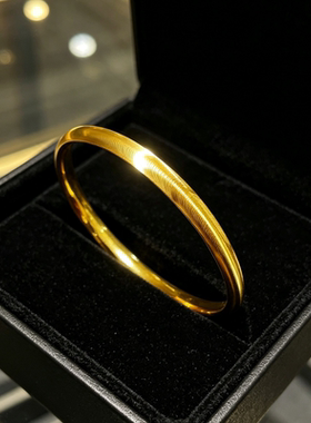 5G新款黄金色重工猫眼手镯新中式高质量保色拉丝工艺送爱人