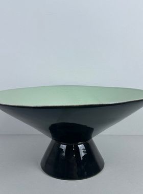 轻奢茶几手绘陶瓷高脚茶点盘网红水果盘客厅家用点心零食贡盘供盘