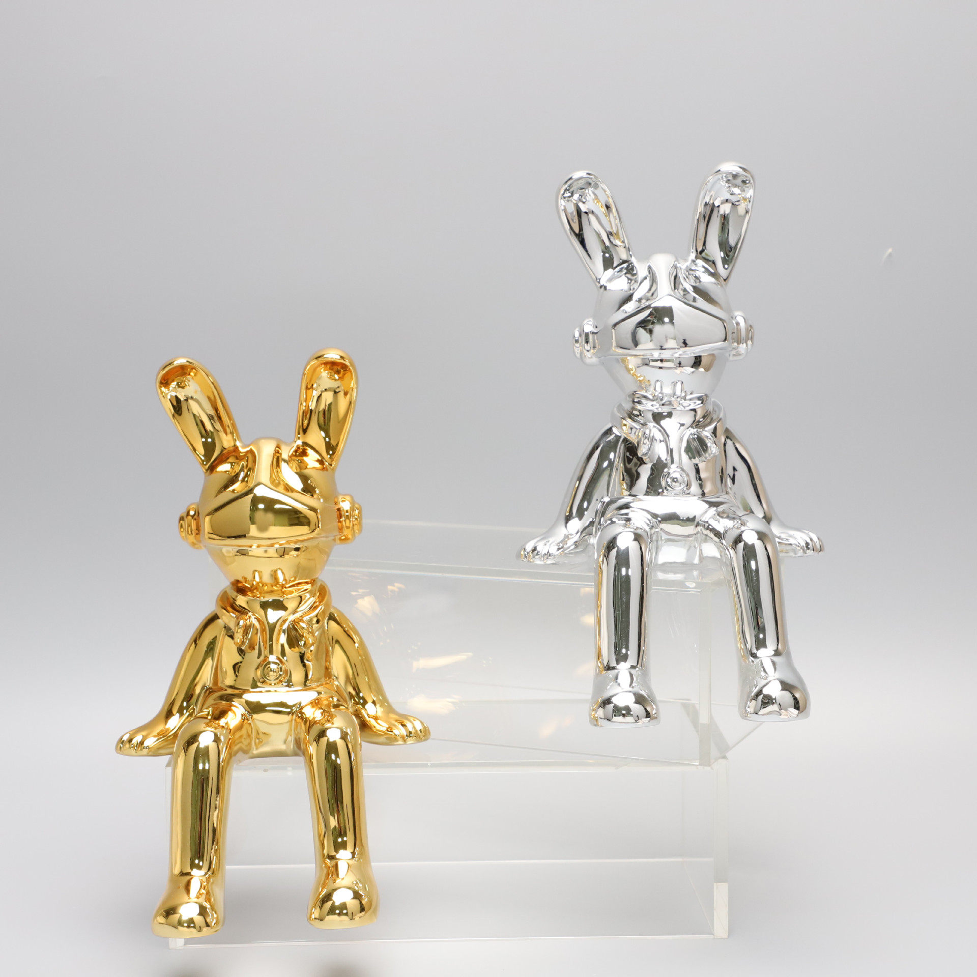 现代简约恶魔兔样板房售楼部卧室客厅书房餐厅电视柜软装饰品摆件