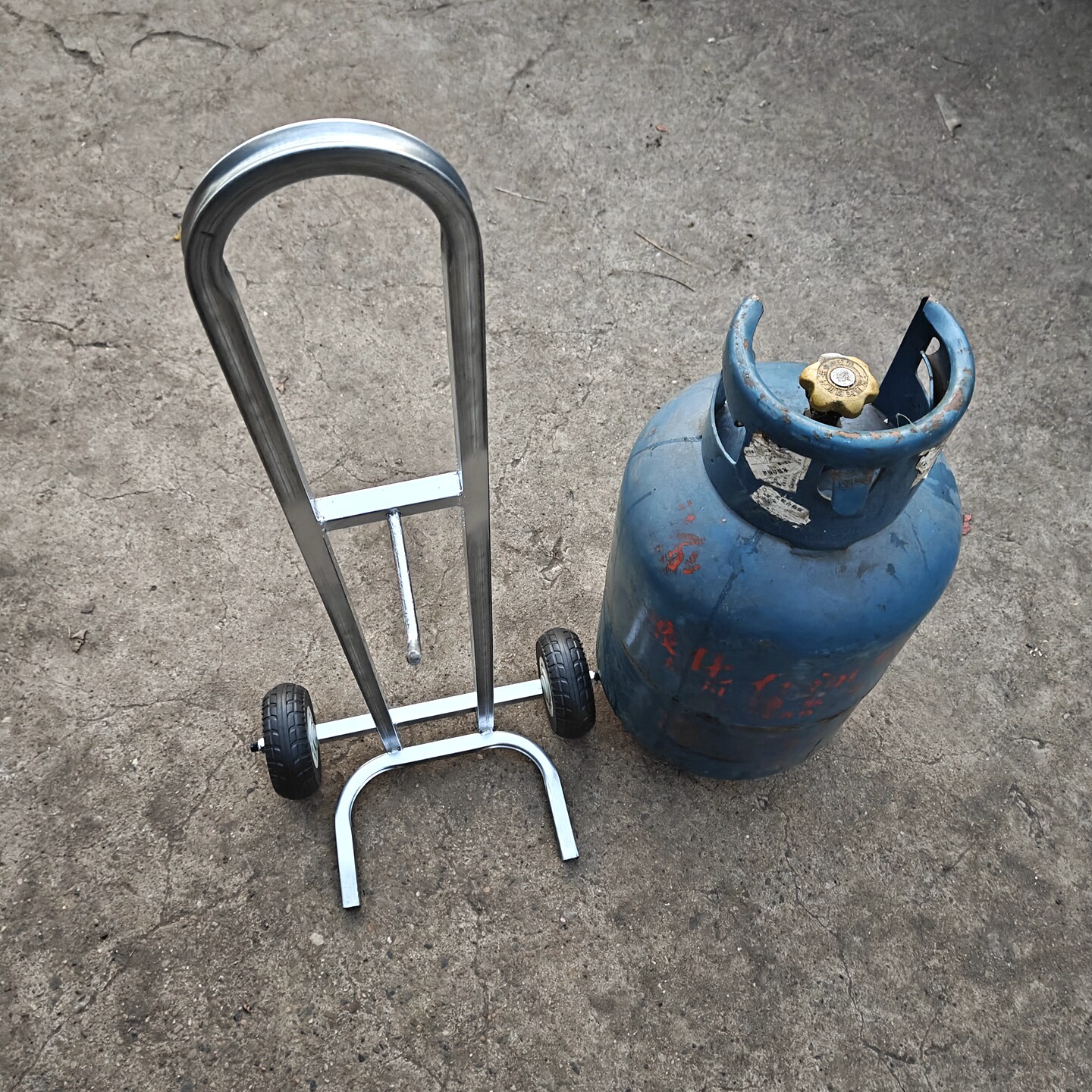手拉车液化气钢瓶推车换煤气加气工具车/便携工具推车