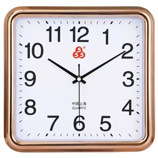 上海三五静音钟表家用挂钟客厅石英钟现代简约卧室时尚 时钟墙挂表