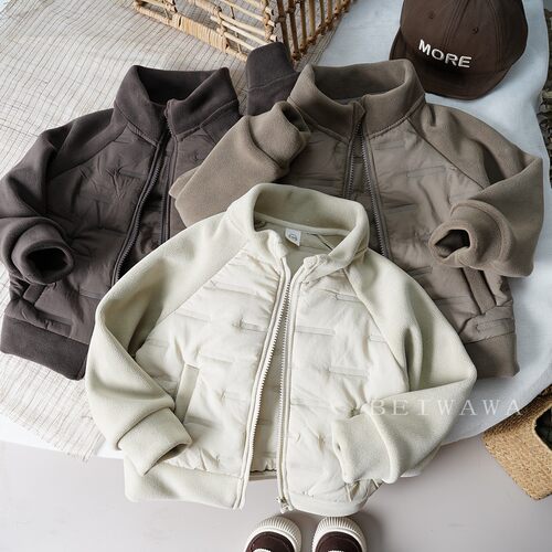 男童宝宝加棉保暖立领外套棉服