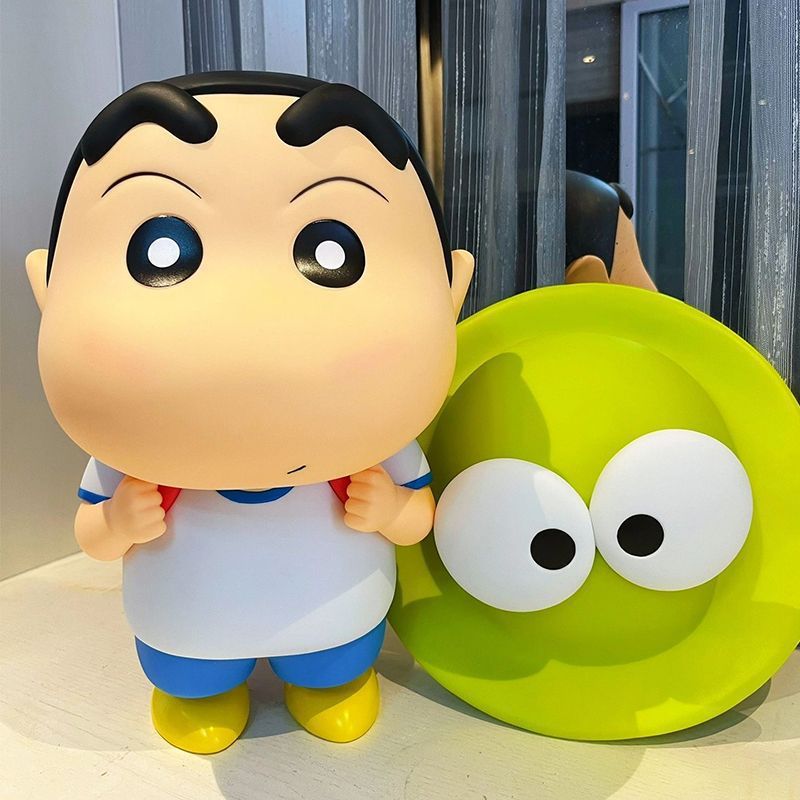 蜡笔小新手办青蛙小新摆件周边潮玩公仔玩偶可爱办公桌面摆件
