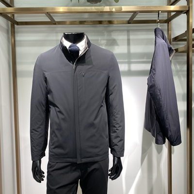 白鹅绒男士立领羽绒服外套