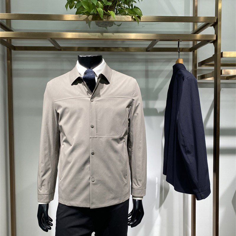 男士专柜品质新品翻领夹克上衣四面弹商务休闲派克服外套领佐诺依,男装,夹克,淘宝优惠券,粉丝福利购,淘宝优惠卷