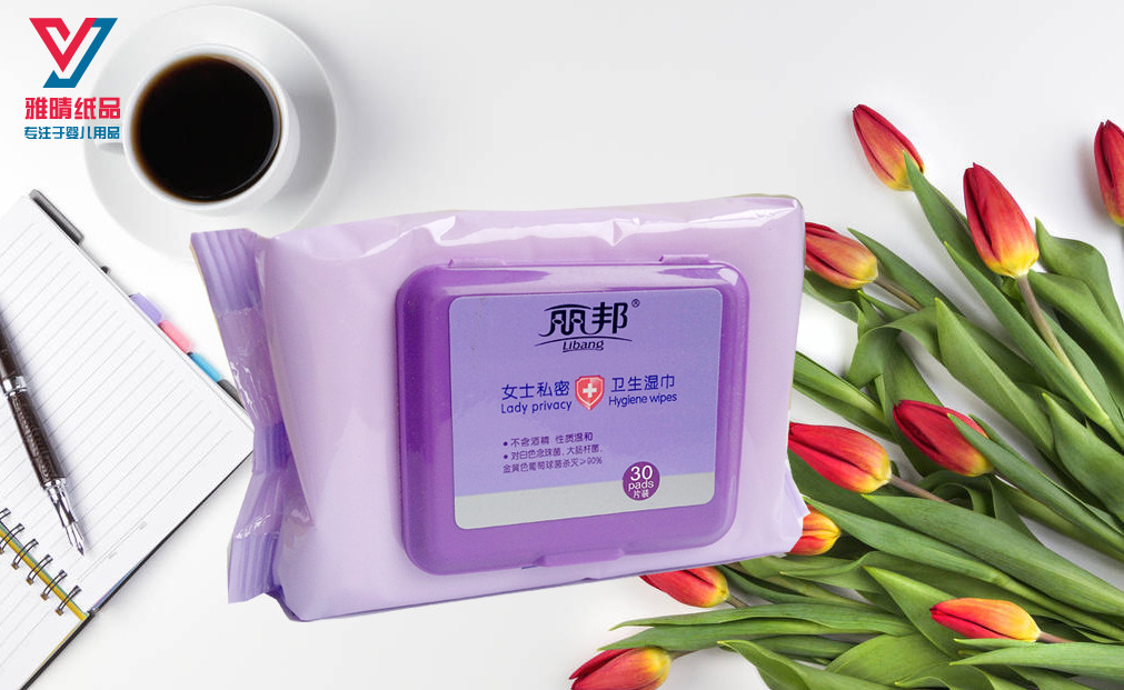 (10包)丽邦湿巾私密女生私处护理护肤温和加盖抽取式卫生湿纸巾
