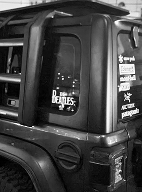 披头士甲壳虫乐队The Beatles镂空流行英伦摇滚汽车贴纸反光车贴