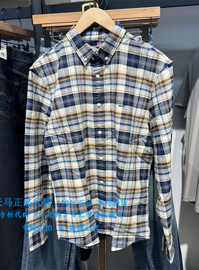 正品Levis李维斯2025年秋款时尚休闲 男士格子长袖衬衫A7210-0052