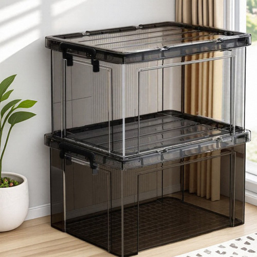 手提大容量加厚透明收纳箱家用