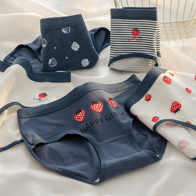 6 pairs of underwear, women's cotton crotch triangle pants