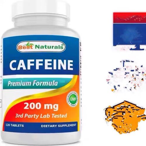 美国Best Naturals咖啡因片200mg学生高考熬夜考试提神咖啡因健身