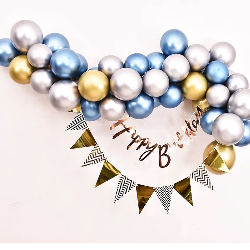 ins网红生日装饰场景布置成人派对粉色气球链男孩女孩气球套餐